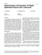 SE-99-14-3 — Determination of Properties of Highly Optimized Polyol Ester Lubricants