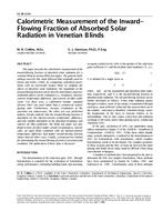 SE-99-15-2 — Calorimetric Measurement of the Inward-Flowing Fraction of Absorbed Solar Radiation in Venetian Blinds