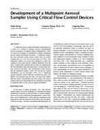 SE-99-17-3 — Development of a Multipoint Aerosol Sampler Using Critical Flow Control Devices