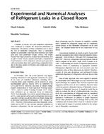 SE-99-19-2 — Experimental and Numerical Analyses of Refrigerant Leaks in a Closed Room