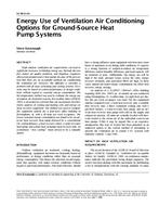 SE-99-21-1 — Energy Use of Ventilation Air Conditioning Options for Ground-Source Heat Pump Systems