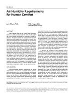 SE-99-05-1 — Air Humidity Requirements for Human Comfort