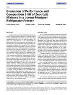 4224 — Evaluation of Performance and Composition Shift of Zeotropic Mixtures in a Lorenz-Meutzner Refrigerator/Freezer