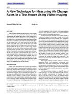 4233 — A New Technique for Measuring Air Change Rates in a Test House Using Video Imaging