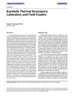 CH-99-02-1 — Borehole Thermal Resistance: Laboratory and Field Studies