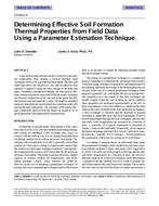 CH-99-02-4 — Determining Effective Soil Formation Thermal Properties from Field Data Using a Parameter Estimation Technique