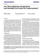 CH-99-04-2 — Are There Optimum Temperature and Humidity Set Points for Supermarkets?