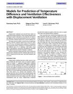 4266 (RP-949) — Models for Prediction of Temperature Difference and Ventilation Effectiveness with Displacement Ventilation