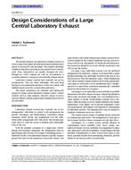 CH-99-07-3 — Design Considerations of a Large Central Laboratory Exhaust