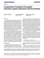 CH-99-09-1 — Containment Testing for Occupied and Unoccupied Laboratory Chemical Hoods