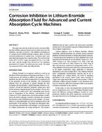 CH-99-10-6 — Corrosion Inhibition in Lithium Bromide Absorption Fluid for Advanced and Current Absorption Cycle Machines