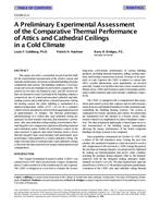 CH-99-11-2 — A Preliminary Experimental Assessment of the Comparative Thermal Performance of Attics and Cathedral Ceilings in a Cold Climate
