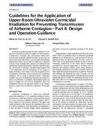 CH-99-12-2 — Guidelines for the Application of Upper-Room Ultraviolet Germicidal Irradiation for Preventing Transmission of Airborne Contagion – Part II: Design and Operation Guidance