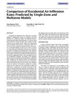 CH-99-14-3 — Comparison of Residential Air Infiltration Rates Predicted by Single-Zone and Multizone Models