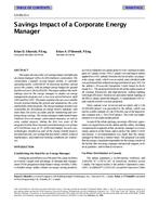 CH-99-15-1 — Savings Impact of a Corporate Energy Manager