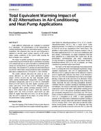 CH-99-22-3 — Total Equivalent Warming Impact of R-22 Alternatives in Air-Conditioning and Heat Pump Applications
