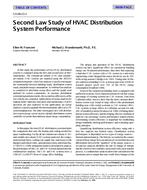 CH-99-23-1 — Second Law Study of HVAC Distribution System Performance