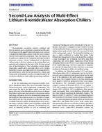 CH-99-23-3 — Second-Law Analysis of Multi-Effect Lithium Bromide/Water Absorption Chillers