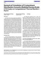 4202 — Numerical Simulation of Contaminant Distribution Around a Modeled Human Body:  CFD Study on Computational Thermal Manikin-Part II