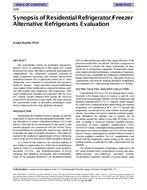 4206 — Synopsis of Residential Refrigerator/Freezer Alternative Refrigerants Evaluation