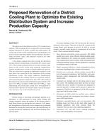 TO-98-04-3 — Proposed Renovation of a District Cooling Plant to Optimize the Existing Distribution System and Increase Production Capacity