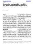 TO-98-06-1 — General Purpose Variable-Speed Drive and Motor Application Considerations