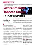 ETS In Restaurants (Environmental Tobacco Smoke In Restaurants)