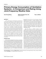HI-02-02-4 — Primary Energy Consumption of Ventilation Systems — A Comparison and Rating Using Joint-Frequency Weather Data