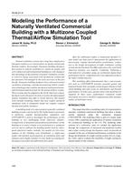 HI-02-21-4 — Modeling the Performance of a Naturally Ventilated Commercial Building with a Multizone Coupled Thermal/Airflow Simulation Tool