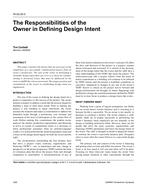 HI-02-20-3 — The Responsibilities of the Owner in Defining Design Intent