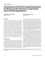 HI-02-19-2 (RP-978) — Development of a Particle Image Velocimetry for Measuring Air Velocity in Large-Scale Room Airflow Applications