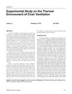 HI-02-19-1 — Experimental Study on the Thermal Environment of Chair Ventilation