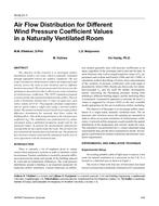 HI-02-21-1 — Air Flow Distribution for Different Wind Pressure Coefficient Values in a Naturally Ventilated Room