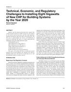 HI-02-05-1 — Technical, Economic, and Regulatory Challenges to Installing Eight Gigawatts of New CHP for Building Systems by the Year 2020