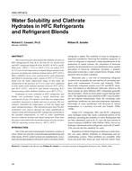 4592 (RP-623) — Water Solubility and Clathrate Hydrates in HFC Refrigerants and Refrigerant Blends