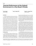 4590 — Thermal Performance of the Subsoil Environment in a Dry Desert Climate