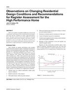 4585 — Observations on Changing Residential Design Conditions and Recommendations for Register Assessment for the High Performance Home