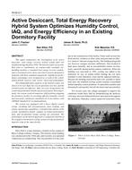 HI-02-02-1 — Active Desiccant, Total Energy Recovery Hybrid System Optimizes Humidity Control, IAQ, and Energy Efficiency in an Existing Dormitory Facility