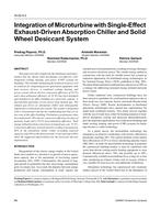 HI-02-05-3 — Integration of Microturbine with Single-Effect Exhaust-Driven Absorption Chiller and Solid Wheel Desiccant System
