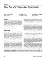 HI-02-08-3 — Field Test of a Photovoltaic Water Heater