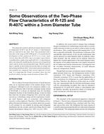 HI-02-01-4 — Some Observations of the Two-Phase Flow Characteristics of R-125 and R-407C within a 3-mm Diameter Tube