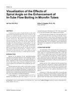 HI-02-01-2 — Visualization of the Effects of Spiral Angle on the Enhancement of In-Tube Flow Boiling in Microfin Tubes