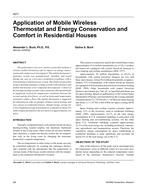 4571 — Application of Mobile Wireless Thermostat and Energy Conservation and Comfort in Residential Houses