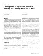 4558 (RP-1120) — Development of Equivalent Full Load Heating and Cooling Hours for GCHPs