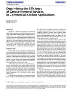TO-98-14-2 (RP-851) — Determining the Efficiency of Grease-Removal Devices in Commercial Kitchen Applications