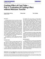 TO-98-16-3 — Cooling Effect of Cool Tube-Part 1:  Evaluation of Cooling Effect without Moisture Transfer (same as 4219)