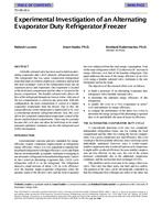TO-98-18-1 — Experimental Investigation of an Alternating Evaporator Duty Refrigerator/Freezer