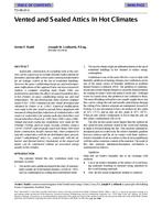 TO-98-20-3 — Vented and Sealed Attics In Hot Climates