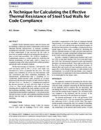 TO-98-22-1 — A Technique for Calculating the Effective Thermal Resistance of Steel Stud Walls for Code Compliance