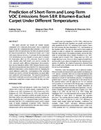 TO-98-23-4 — Prediction of Short-Term and Long-Term VOC Emissions from SBR Bitumen-Backed Carpet Under Different Temperatures